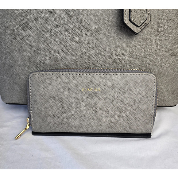 Elim & Paul Shoulder Bag with Matching Wallet Gray NWOT - Picture 8 of 16